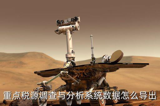重點稅源調查與分析系統數據怎么導出