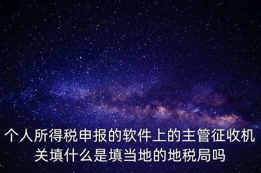 個人所得稅申報的軟件上的主管征收機關填什么是填當地的地稅局嗎