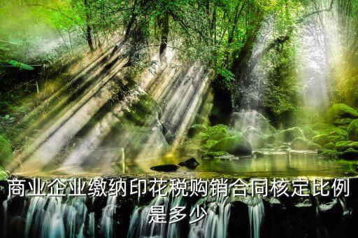 商業企業繳納印花稅購銷合同核定比例是多少