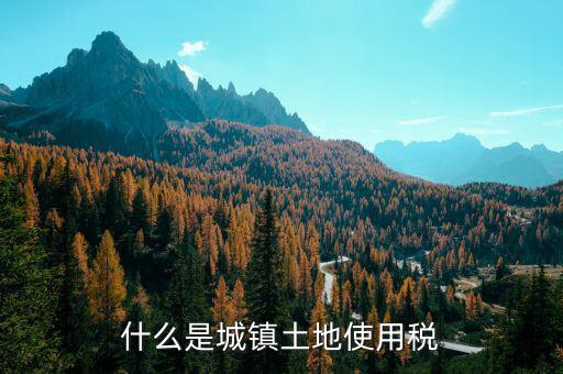 什么是城鎮土地使用稅