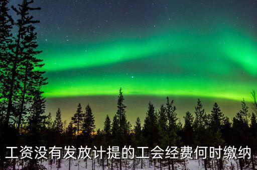 工資沒有發放計提的工會經費何時繳納