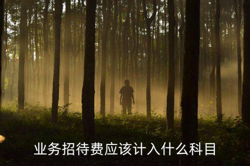 業務招待費應該計入什么科目