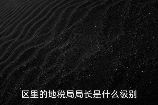 區里的地稅局局長是什么級別
