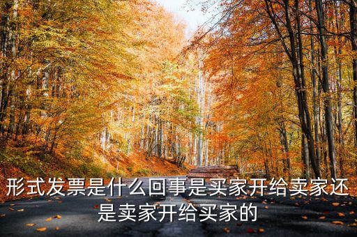 形式發票是什么回事是買家開給賣家還是賣家開給買家的