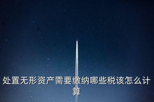處置無形資產需要繳納哪些稅該怎么計算