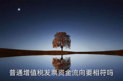 普通增值稅發票資金流向要相符嗎
