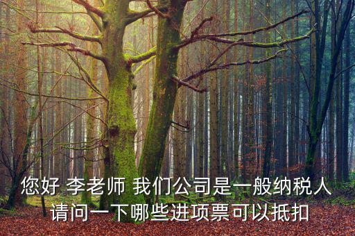 一般納稅人什么抵扣進(jìn)項(xiàng)稅，請(qǐng)問(wèn)一般納稅人哪些項(xiàng)目可以進(jìn)項(xiàng)抵扣能詳細(xì)解答嗎