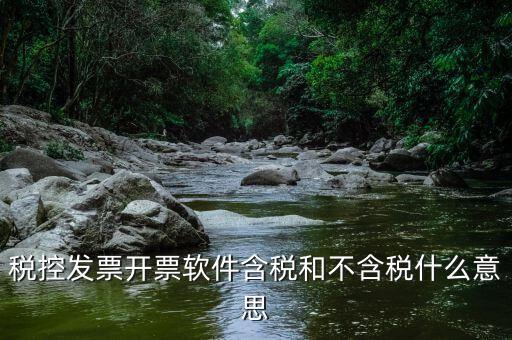 稅控發票開票軟件含稅和不含稅什么意思