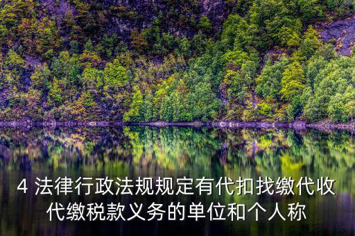 代繳義務是什么，財政代繳 什么意思