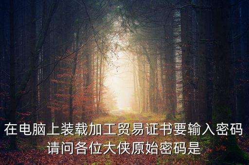 ca原始密碼是什么，ca證書(shū)密碼是什么