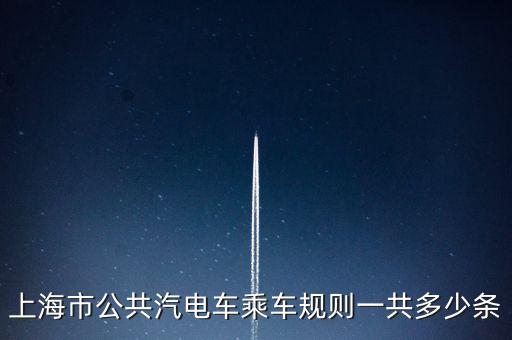 上海市公共汽電車乘車規則一共多少條
