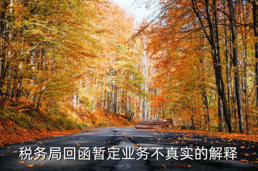 稅務局回函暫定業務不真實的解釋