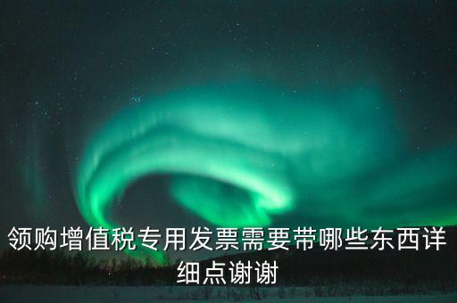 領購增值稅專用發票需要帶哪些東西詳細點謝謝