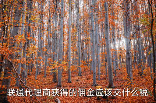 聯通代理商獲得的傭金應該交什么稅