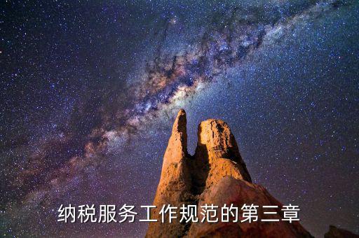 納稅服務工作規范的第三章