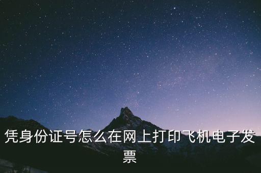 憑身份證號怎么在網(wǎng)上打印飛機(jī)電子發(fā)票