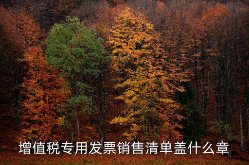 發票報銷要蓋什么章，增值稅專用發票銷售清單蓋什么章