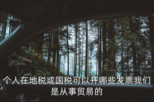 個人能去地稅代開什么票，個人可以去地稅開票嗎每一種行業都可以嗎哪種稅率最低