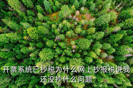 為什么晚上我抄稅了接著報稅提示未抄稅呢，開票系統已抄稅為什么網上抄報稅說我還沒抄什么問題