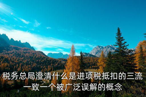 什么是稅務三流合一，增值稅三流合一指的是