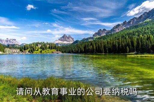 請問從教育事業的公司要納稅嗎