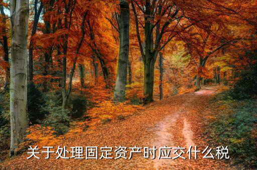 自用固定資產交什么稅，固定資產交易稅
