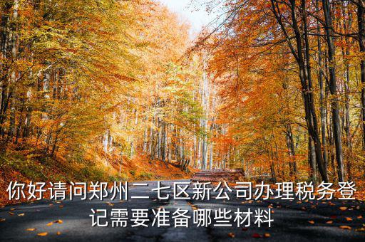 你好請問鄭州二七區新公司辦理稅務登記需要準備哪些材料