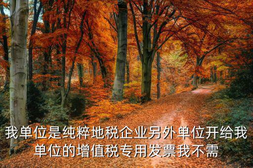 我單位是純粹地稅企業另外單位開給我單位的增值稅專用發票我不需