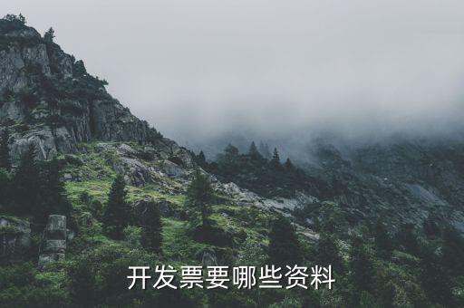 發票需要什么，開發票要哪些資料