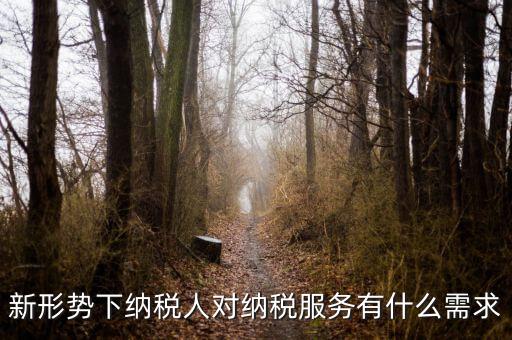 納稅服務的要求是什么，新形勢下納稅人對納稅服務有什么需求