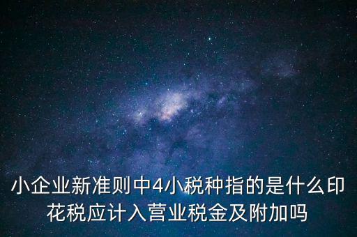 地稅小稅種什么意思，小規模納稅人地稅一般報什么稅種