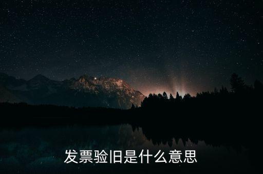發票驗舊是什么意思