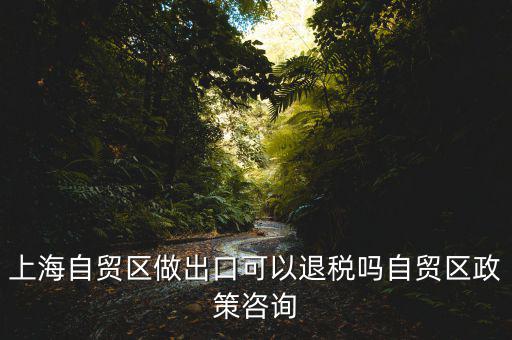 上海自貿區做出口可以退稅嗎自貿區政策咨詢