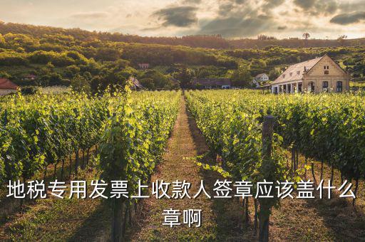 地稅專用發票上收款人簽章應該蓋什么章啊