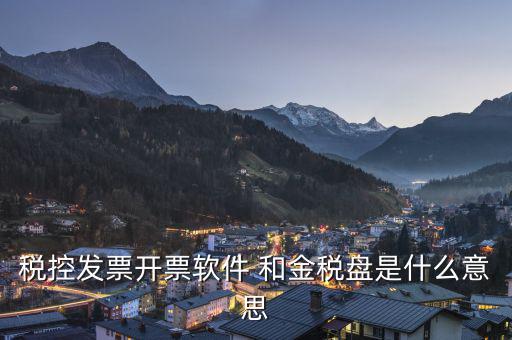 稅控發票開票軟件 和金稅盤是什么意思
