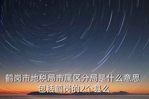 鶴崗市地稅局市屬區分局是什么意思 包括鶴崗的2個縣么