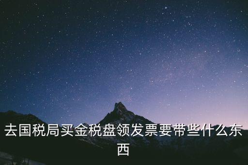 去國稅局買金稅盤領發票要帶些什么東西