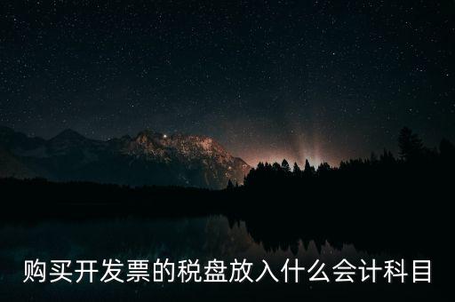 購買開發票的稅盤放入什么會計科目