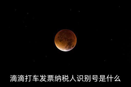 滴滴打車發票納稅人識別號是什么