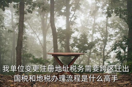 我單位變更注冊地址稅務需要跨區遷出國稅和地稅辦理流程是什么高手