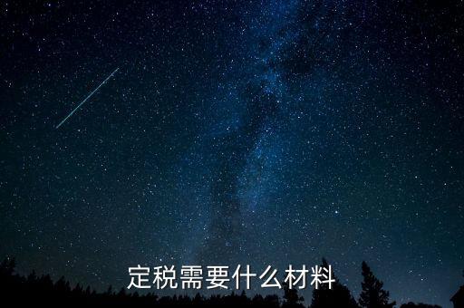 國稅定稅需要什么手續，定稅的流程