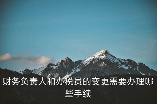 財務負責人和辦稅員的變更需要辦理哪些手續