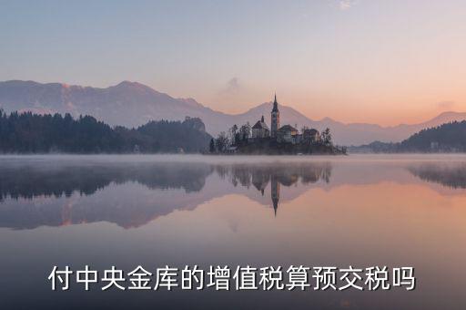 付中央金庫的增值稅算預交稅嗎
