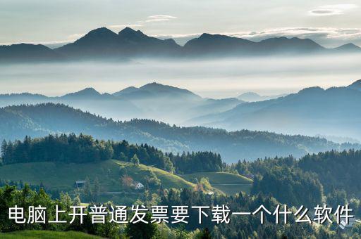 電腦上開普通發票要下載一個什么軟件