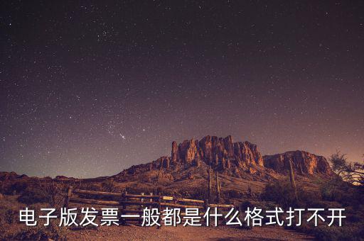 電子版發票一般都是什么格式打不開