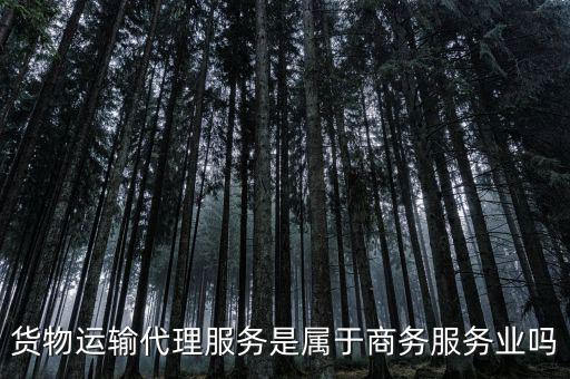貨物運輸代理服務是屬于商務服務業嗎