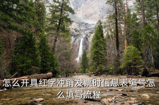 怎么開具紅字沖銷發票時信息表編號怎么填寫流程