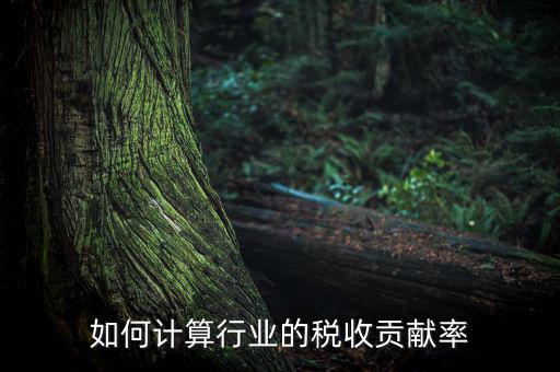 如何計算行業的稅收貢獻率