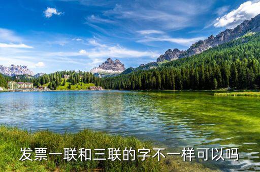 發票一聯和三聯的字不一樣可以嗎