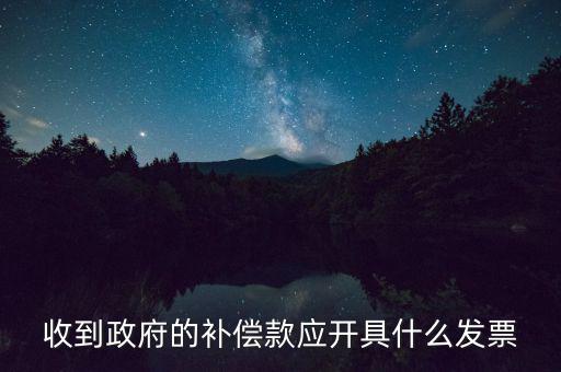 收到政府的補(bǔ)償款應(yīng)開(kāi)具什么發(fā)票